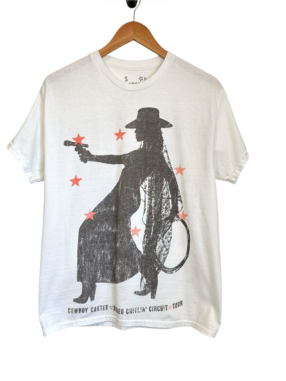Beyonce Cowboy Carter Official Tour Merch “Most Wanted Tee” Sz Small White
